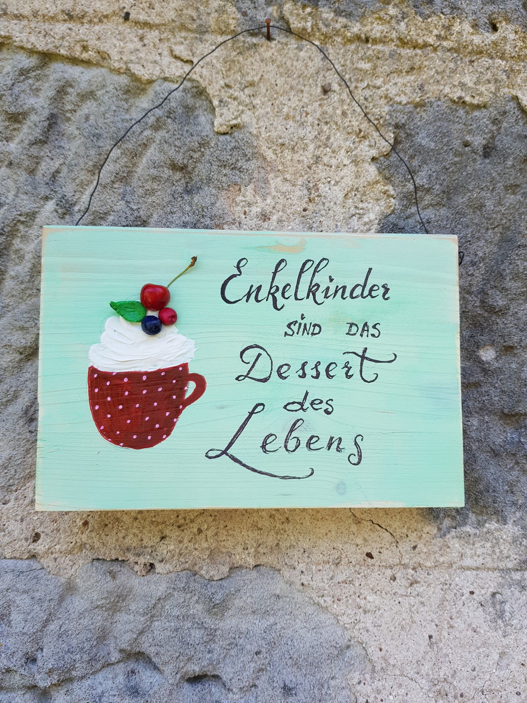 Kleines Shabby Holzschild Mit Spruch Für Oma Opa Geschenk Vom Etsy