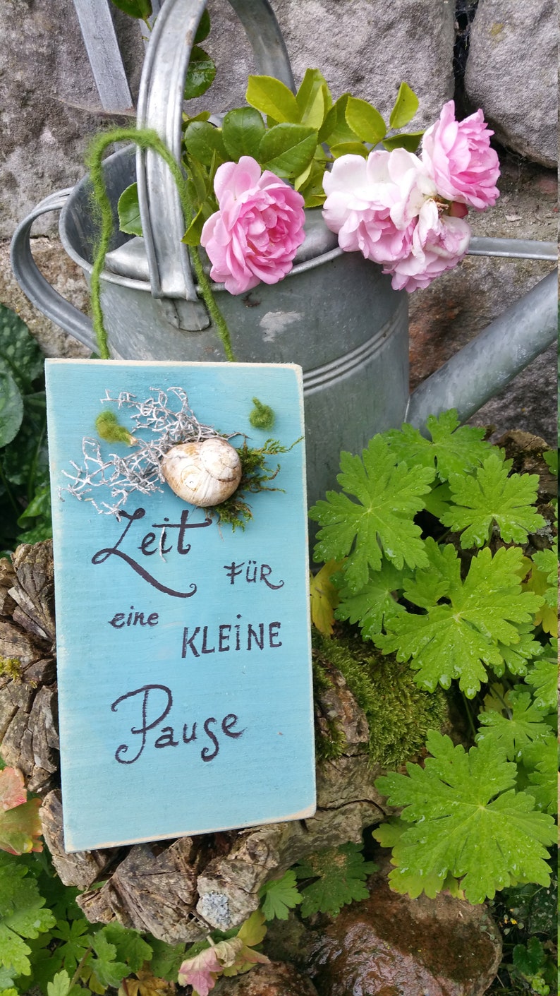 Vintage Garten Schild Zeit für eine kleine Pause Etsy.de