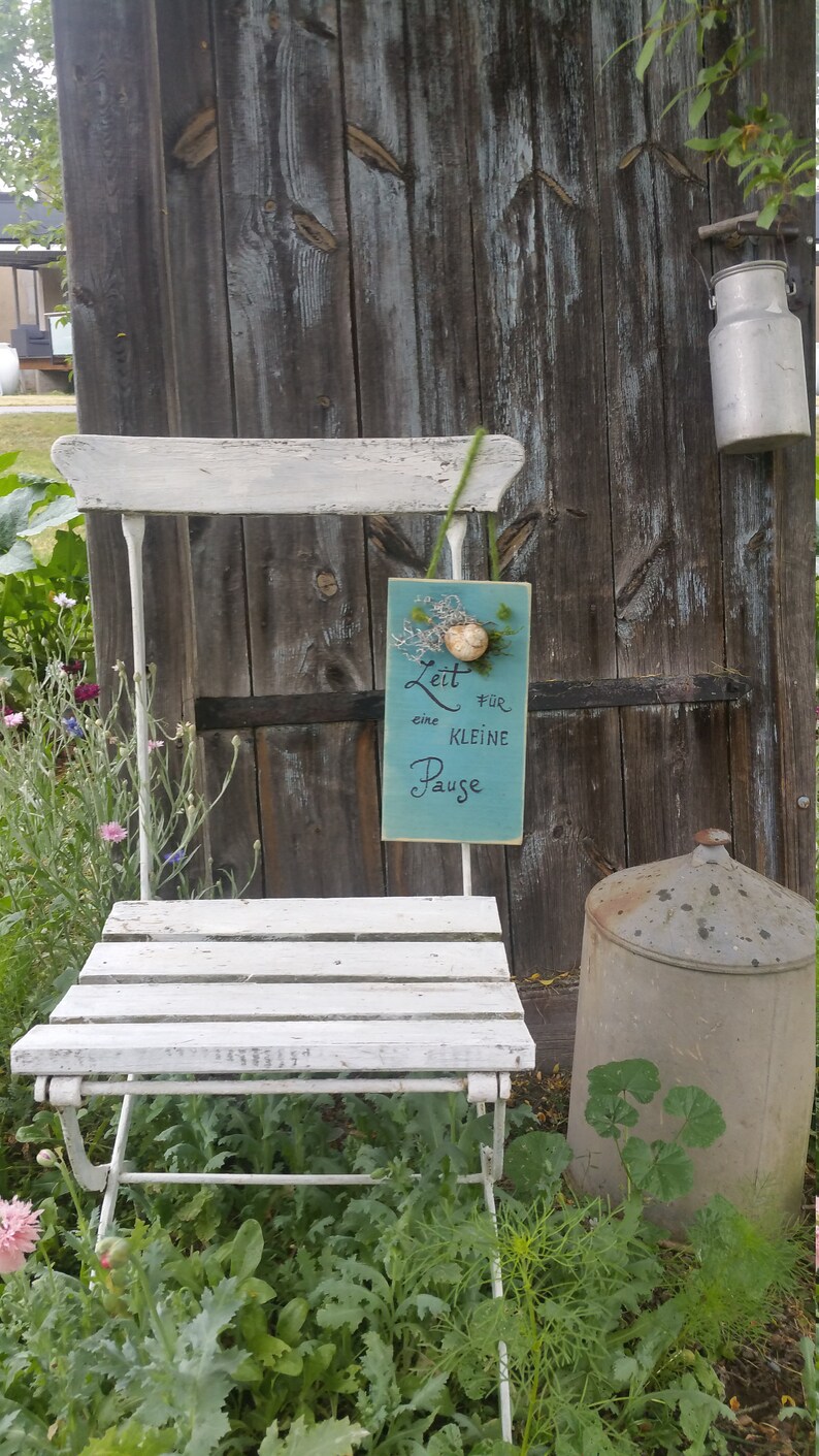 Vintage Garten Schild Zeit für eine kleine Pause Etsy.de