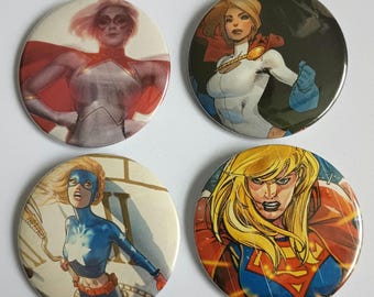 Supergirl/Stargirl Collector's 2 inch Pin-Back Button (4)