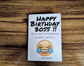 Boss Birthday Card Etsy