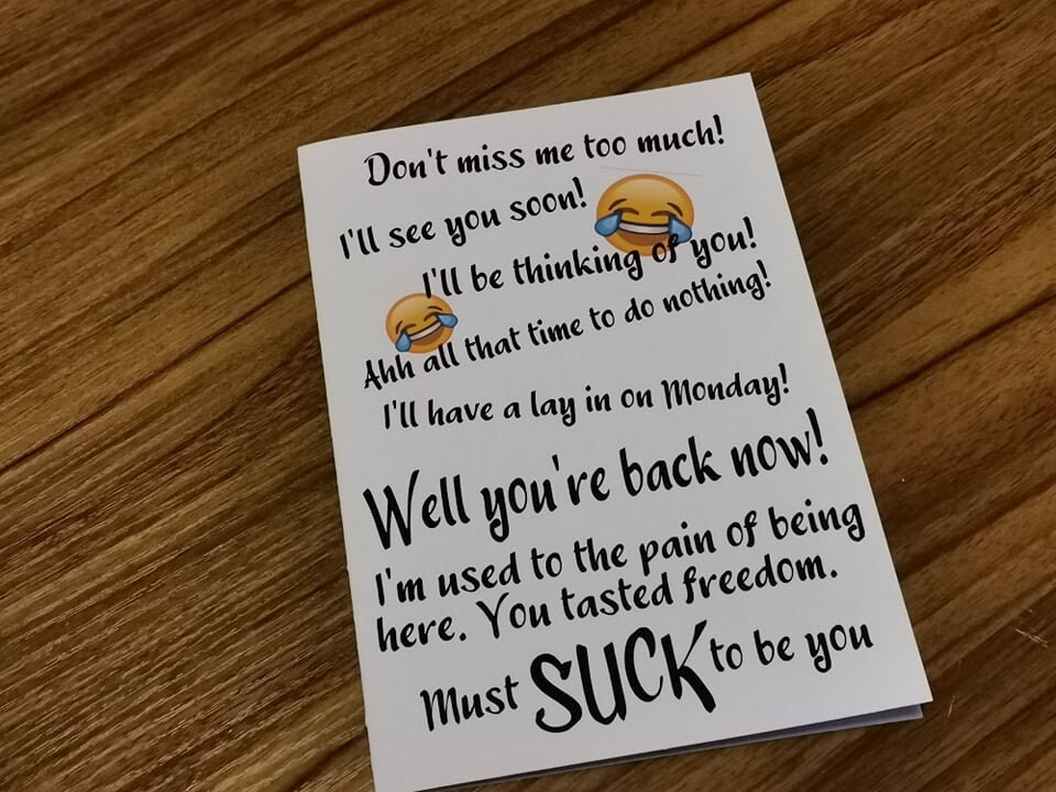 Back Funny Colleague Card Etsy