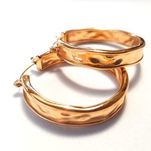 Gold Hoop Earrings, Big Round Hoops, Thick Oversized Statement Earrings, Chunky Hoops, Thick Round Earrings, Large Earrings, Gift For Her