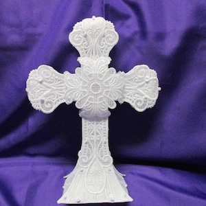 Lace Cross machine embroidered