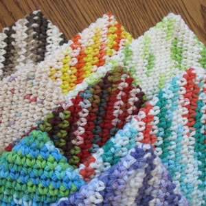 CROCHET HOT PADS 100% cotton variegated yarn