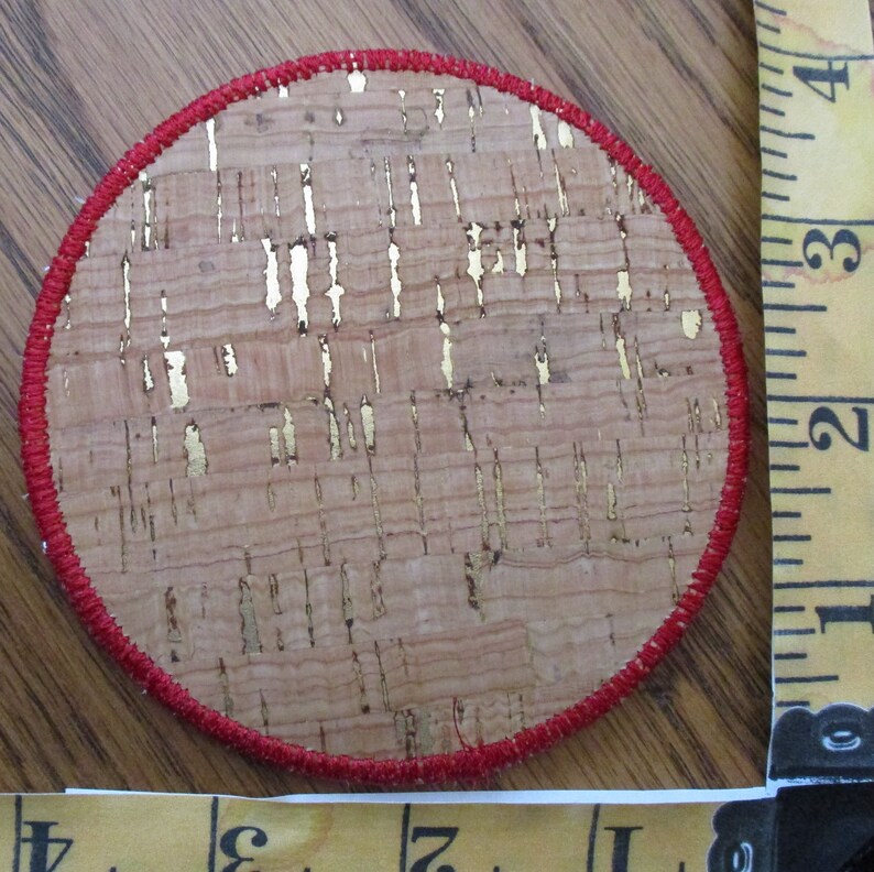 Cork Coasters Machine Embroidered Set of 2 Etsy