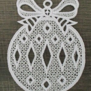 lace Ornament Machine Embroidered
