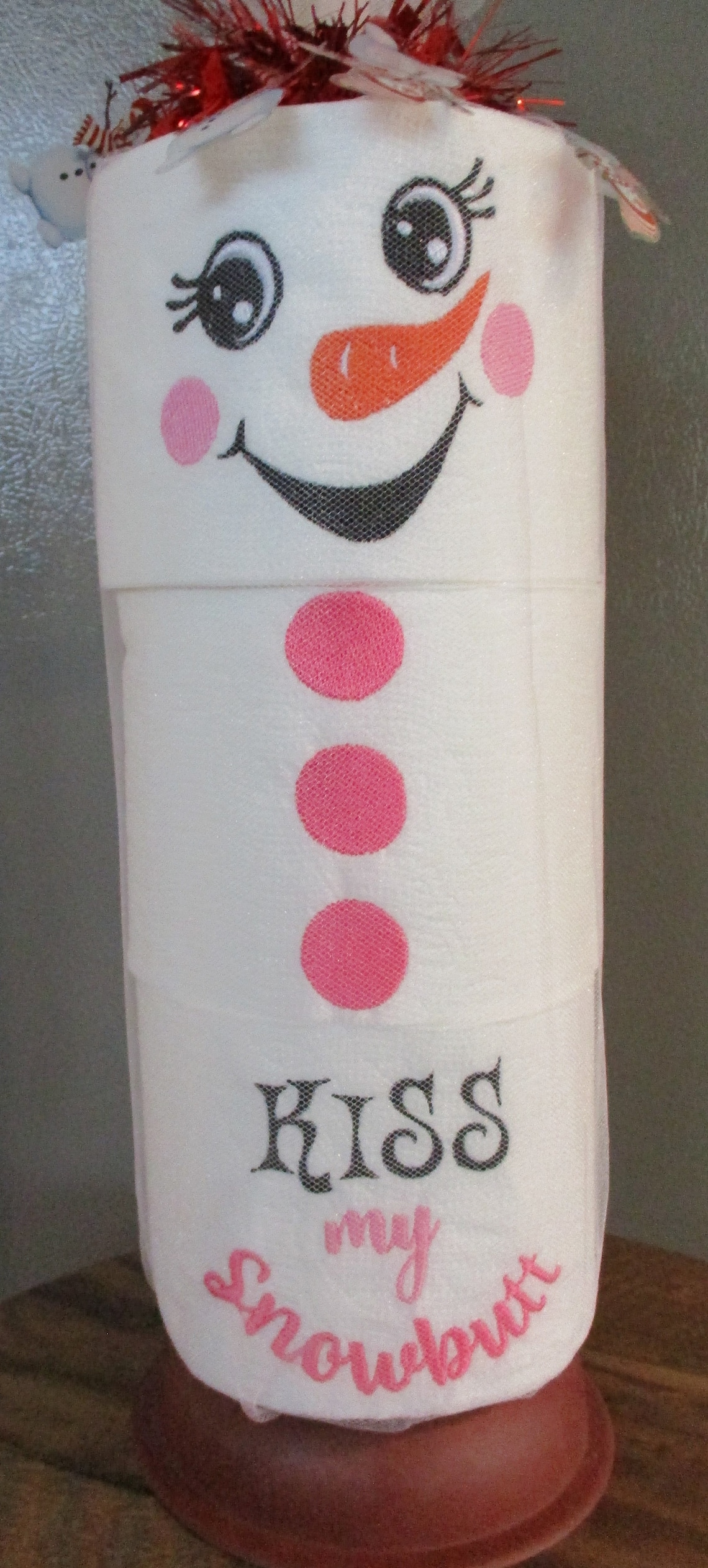 Snowman toilet paper Etsy