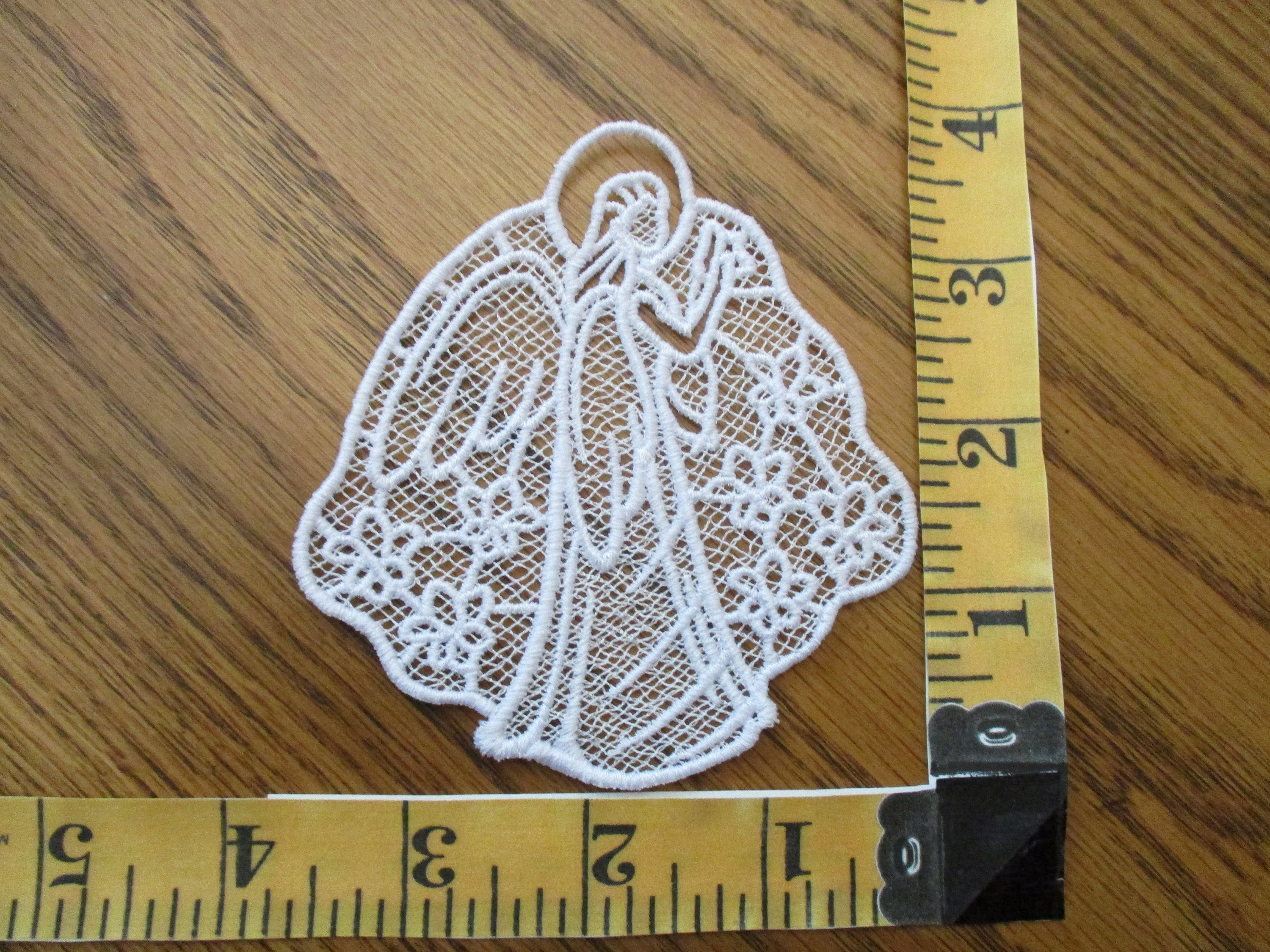 Angel Lace Ornament Machine Embroidered - Etsy