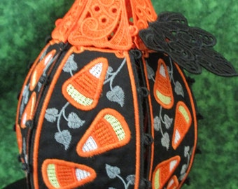 3D Lace Pumpkin, Embroidered Lace Pumpkin, Detail Lace Pumpkin, Fall Decoration