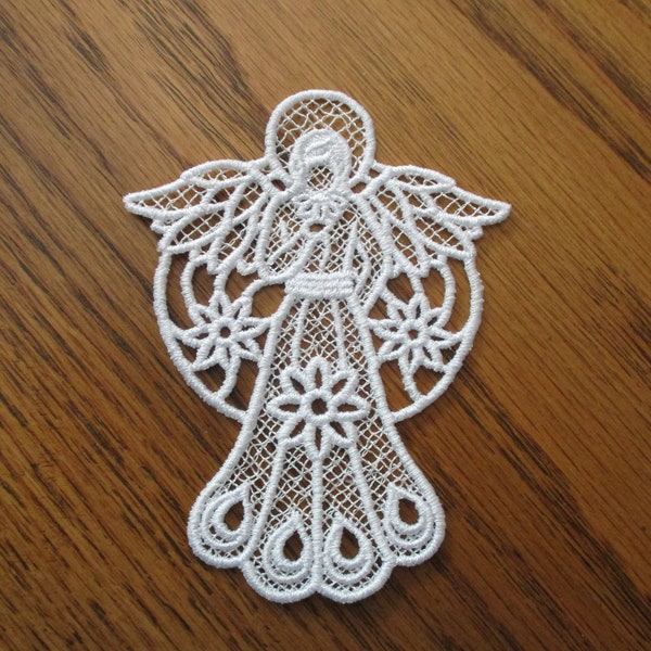 Angel Lace Ornament Machine Embroider