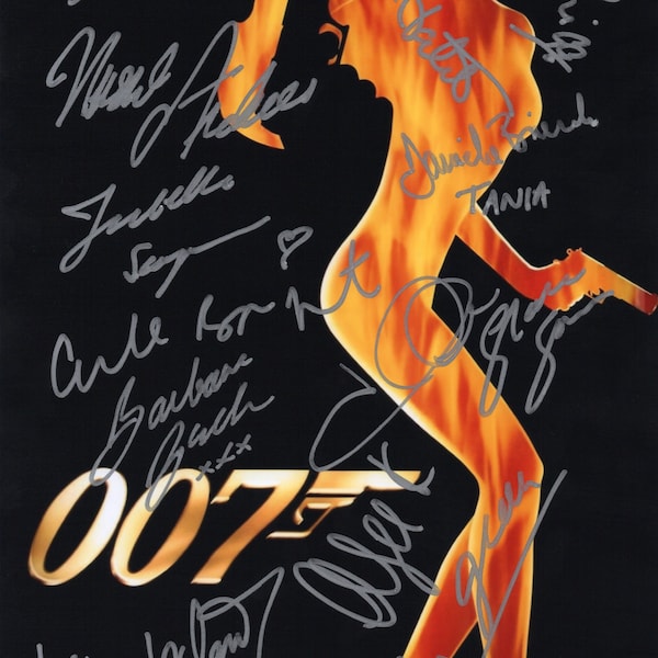 Limited Edition Bond Girls Signed Photograph + CERT PRINTED AUTOGRAPH
