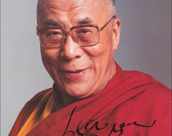 Limited Edition Dalai Lama Signed Photograph + CERT PRINTED AUTOGRAPH