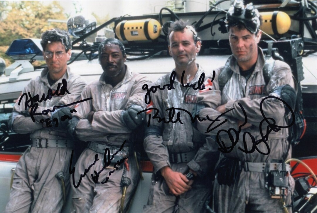 GHOSTBUSTERS CAST signed autographed photo Action pic COA Hologram main image 0