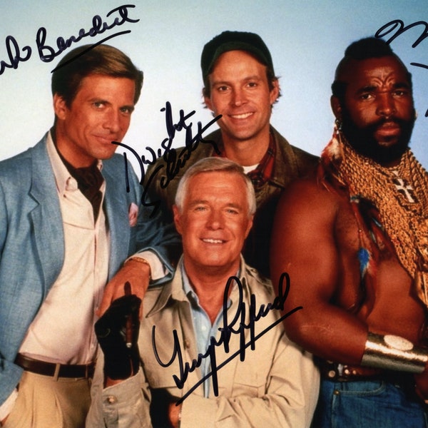 Limited Edition The A Team Cast Signed Photograph + CERT PRINTED AUTOGRAPH