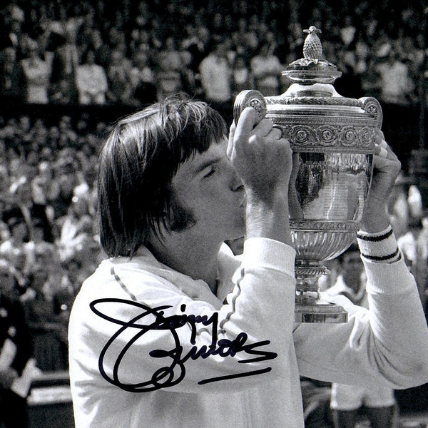 Limited Edition Jimmy Connors Tennis Signed Photograph + CERT PRINTED AUTOGRAPH