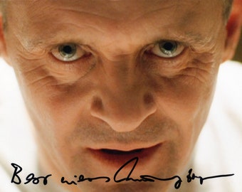 Limited Edition Anthony Hopkins Hannibal Lecter Signed Photograph + CERT PRINTED AUTOGRAPH