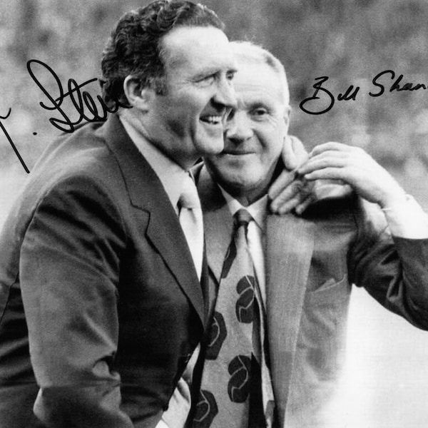 Limited Edition Bill Shankly Jock Stein Signed Photograph + CERT PRINTED AUTOGRAPH