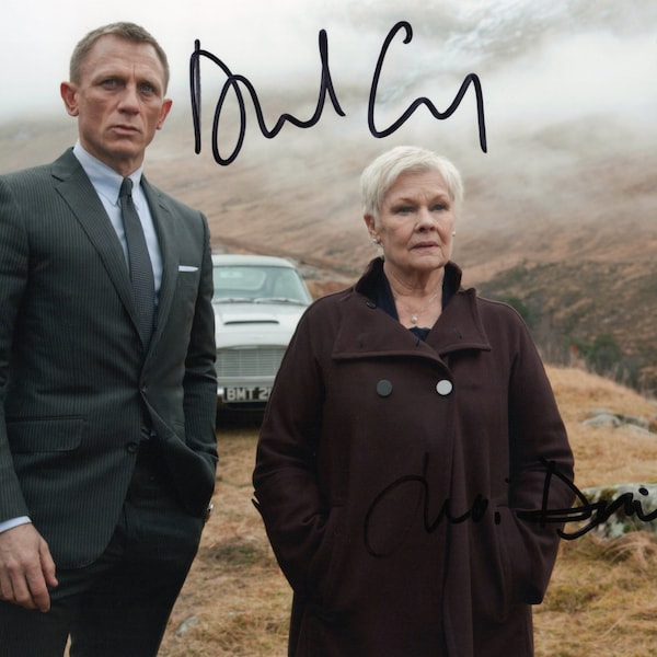 Limited Edition Daniel Craig Judi Dench James Bond Signed Photograph + CERT PRINTED AUTOGRAPH
