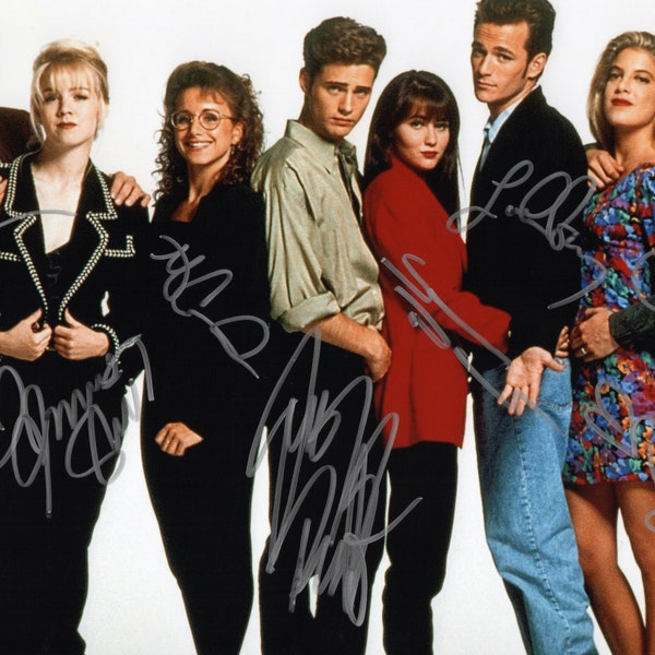 Limited Edition Beverly Hill 90210 Cast Signed Photograph + CERT PRINTED AUTOGRAPH