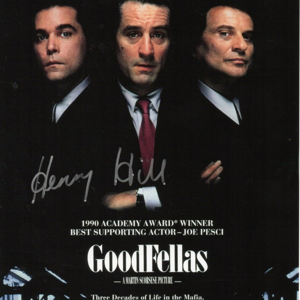 Limited Edition Henry Hill Goodfellas Poster Signed Photograph + CERT PRINTED AUTOGRAPH