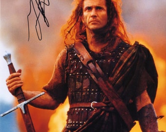 Limited Edition Mel Gibson Braveheart Signed Photograph + CERT PRINTED AUTOGRAPH