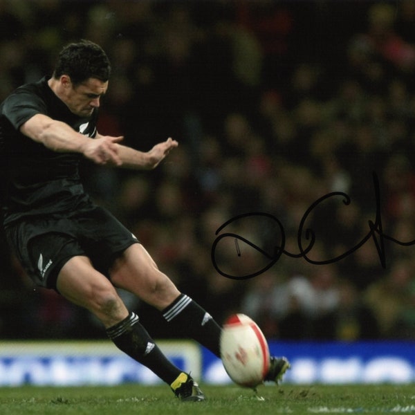 Photographie signée Dan Carter Rugby en édition limitée + AUTOGRAPHE CERTIFIÉ