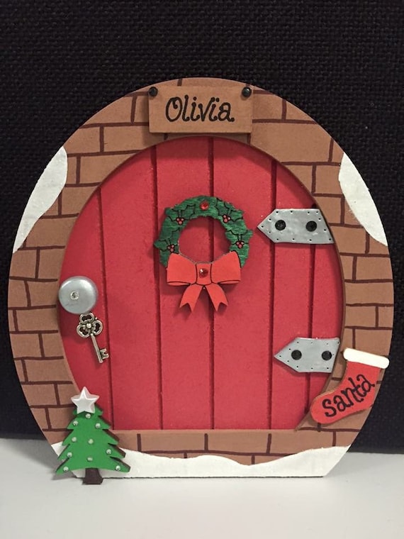 Large 3D Elf Door with Steps for wall mounting above the skirting board on the chimney breast or on the shelf