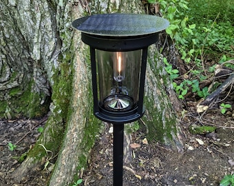 Mesa Lantern SHADE SOLAR® solar light provides dusk to dawn Illumination in shade or sun