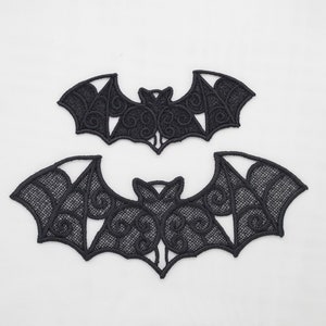 Gothic Lace Bat: Black Halloween Decoration
