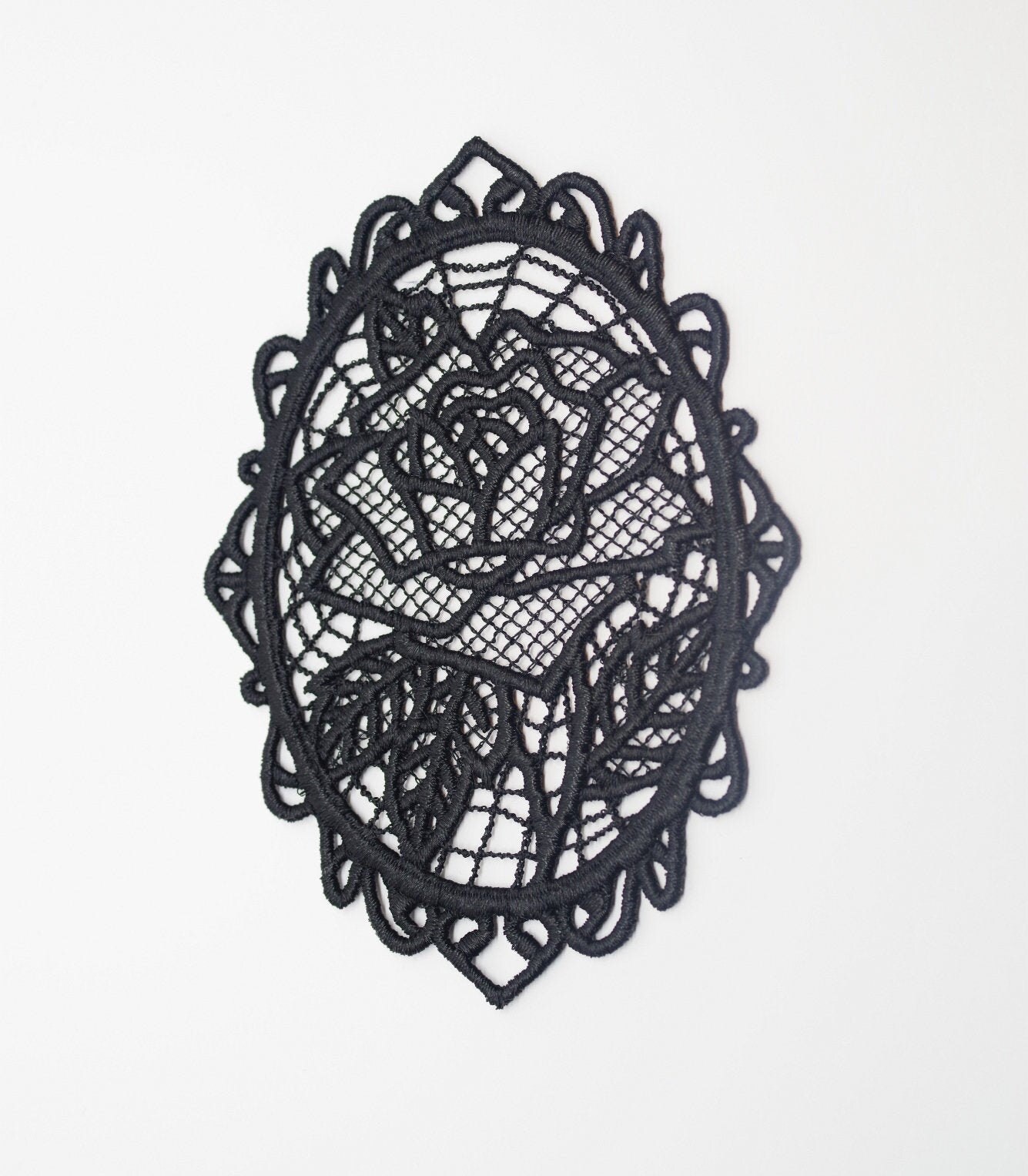 Rose Lace Decoration, Darkly Delicate Lace, Lace Applique, Gothic Lace ...