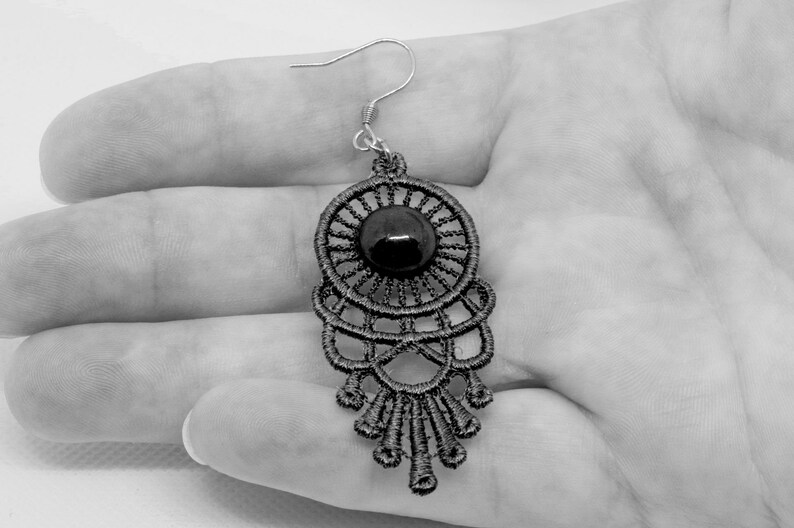 White Earrings, Lace Earrings, Woman Earrings, Embroidery Lace, Wedding Jewelry, White Lace