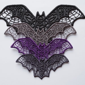 Bestickte Fledermaus-Spitze: Halloween Gothic Dekor