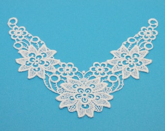 Bridal lace, Wedding lace, Vintage lace, Applique lace,  Flower design, Fashion lace, Embroidery lace, White lace, Wedding dress, mom gift