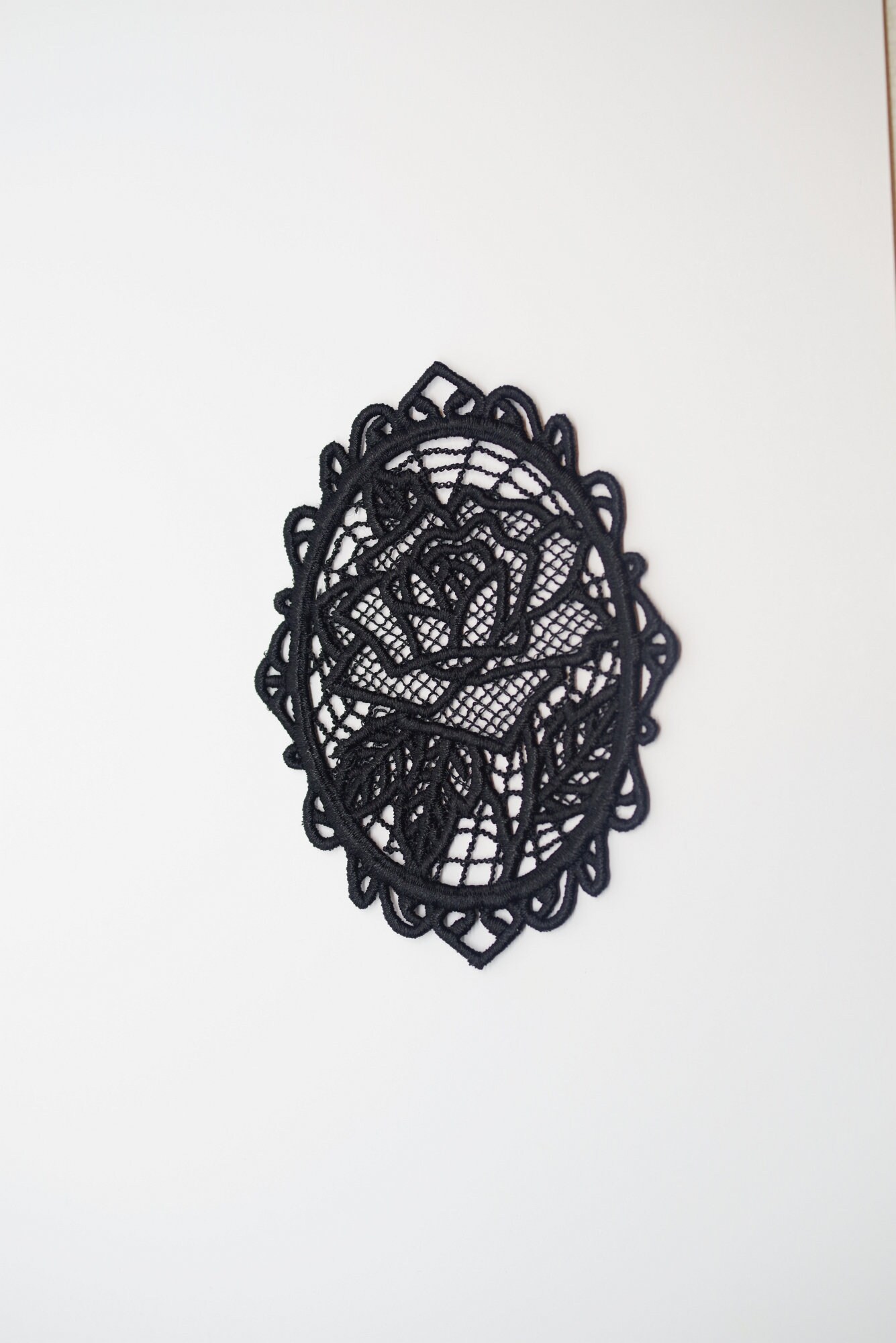 Rose Lace Decoration, Darkly Delicate Lace, Lace Applique, Gothic Lace ...