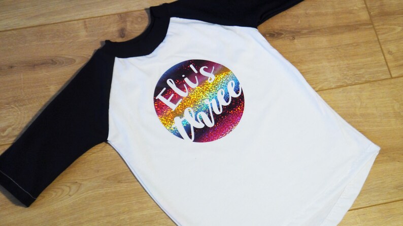 Personalised Birthday T-Shirt Birthday Top Baseball Style Kids TShirt Unisex Children/'s Birthday TShirt Personalised Top Birthday Gift