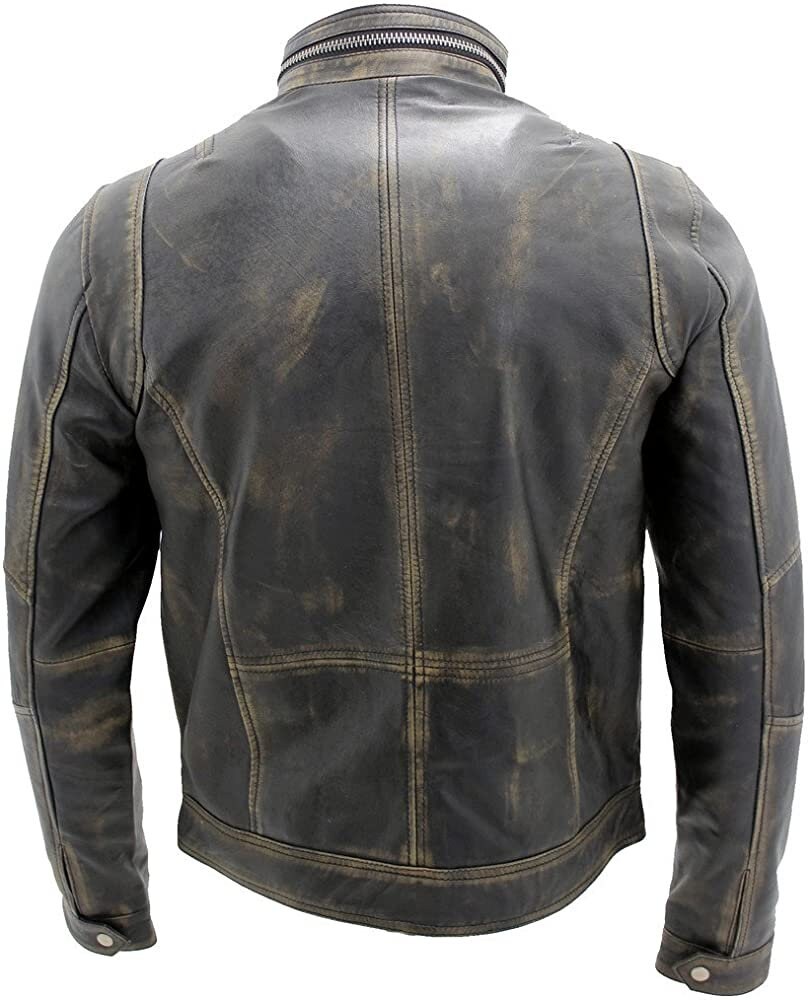 Custom Made Men's Black Warm Vintage Brando Leather Biker | Etsy