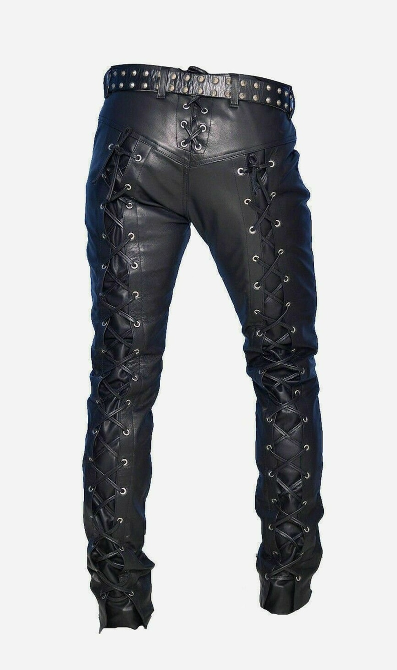 custom leather pants men