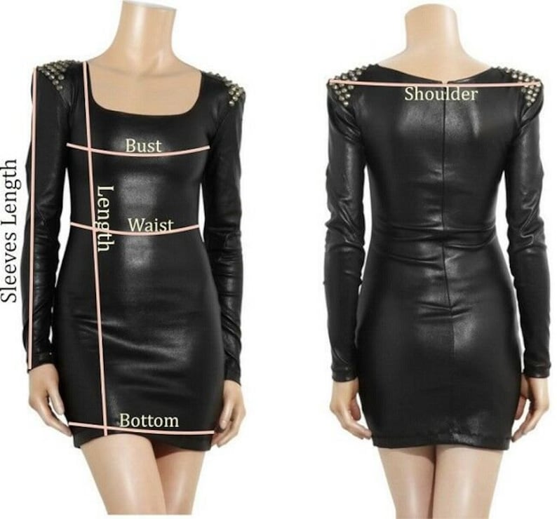 Zipup leather handmade leather dress skirt with golden zip Etsy