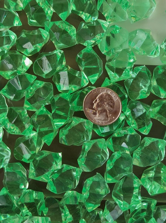 Light Green Acrylic Rocks Vase Filler Plastic Gems Etsy
