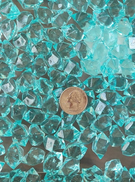 Turquoise Acrylic Rocks Vase Filler Plastic Gems Etsy