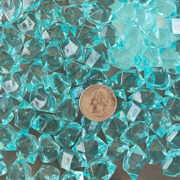 Turquoise Acrylic Rocks Vase Filler Plastic Gems
