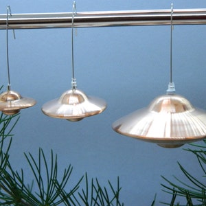 Copper UFO Tree Ornaments with magnetic hook