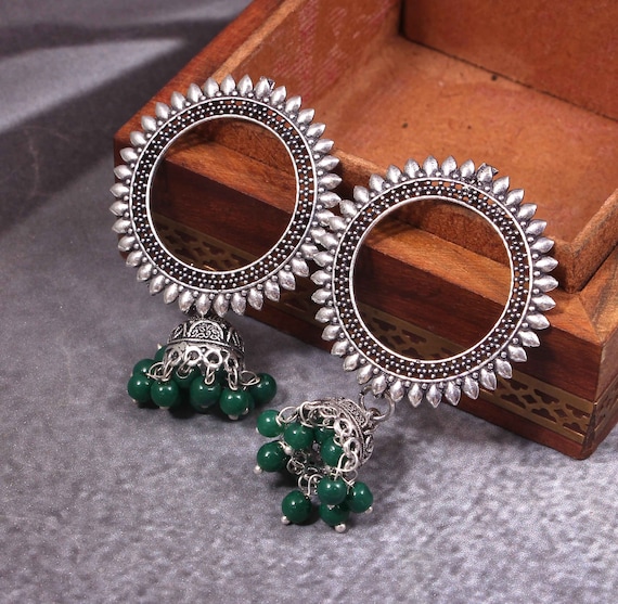 Get online Designer jewellery Black Pearl Fancy Party Wear Jhumki / Jhumka  Earrings For Girls and Women – Lady India