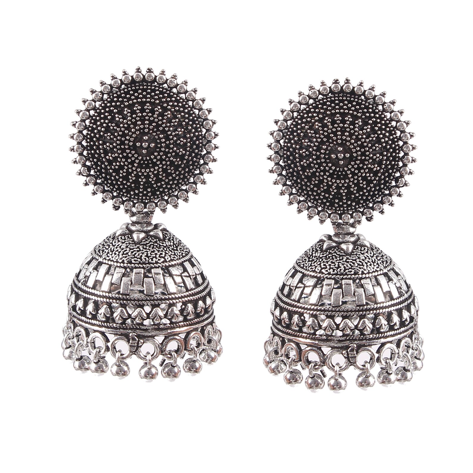 Oxidized jhumka design Clearance