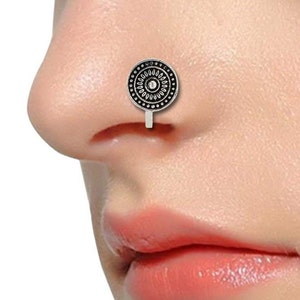 Oxidized Silver Plated Handmade Nose Clip, Nose Pin, Nose Rings & Stud for  Women/ Body Jewelry/ Non-piercing Classy Nose Pin for Women 