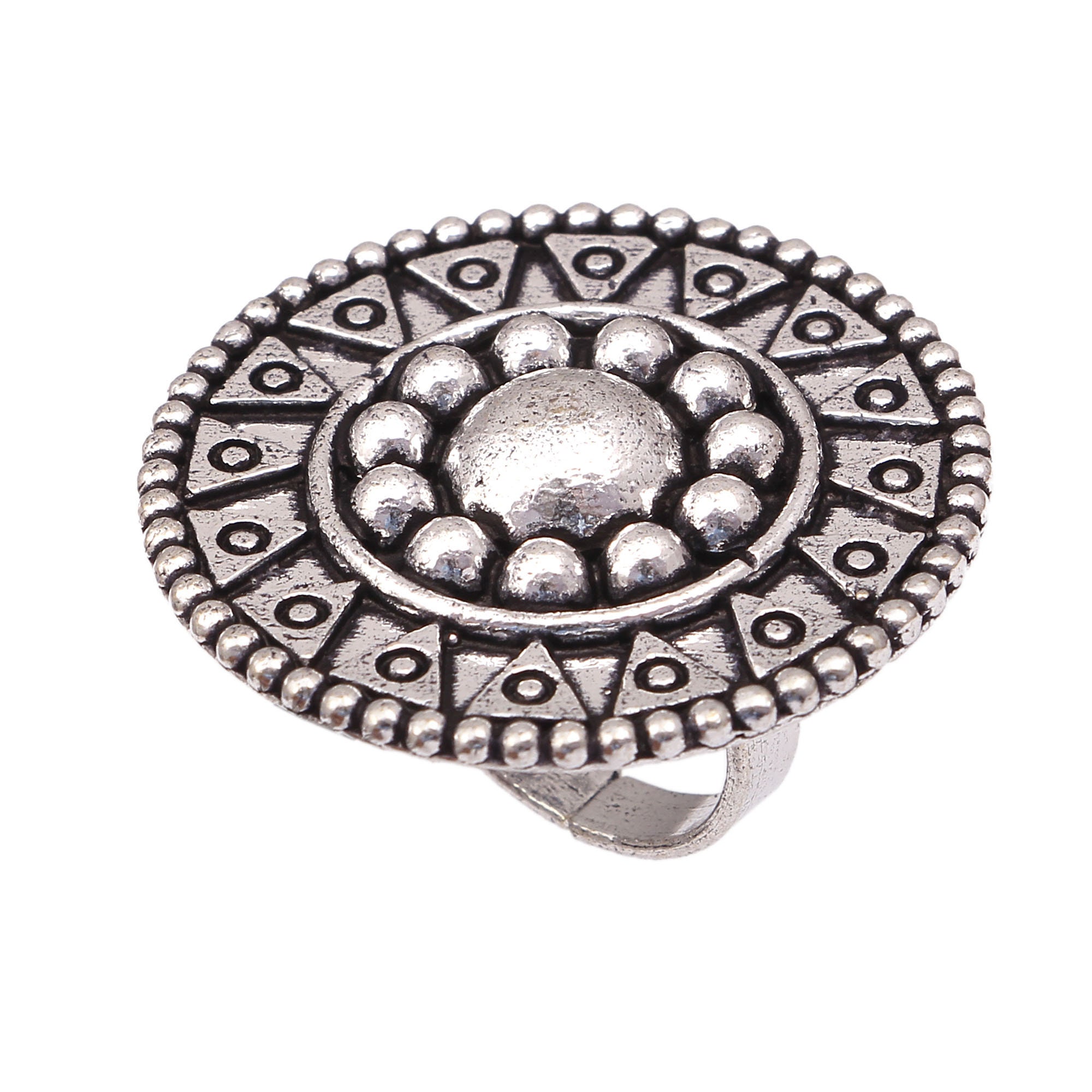 Oxidized Silver Plated Handmade Adjustable Ring/ Party Wear - Etsy