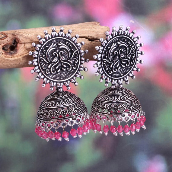 Buy NAYANSH Traditional Designer Meenkari Work Gold Plated Pearl, Crystal  Jhumki Earring For Women Earrings | Accessories Jewellery | Birthday &  Anniversary Gift - Pink Online at Best Prices in India - JioMart.