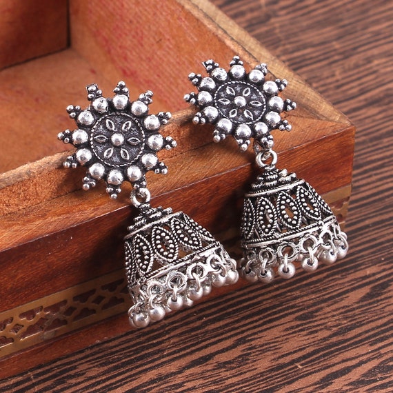 Oxidized Rumi Earrings