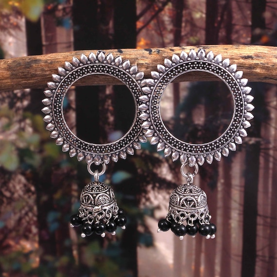 Round jhumka earrings deals